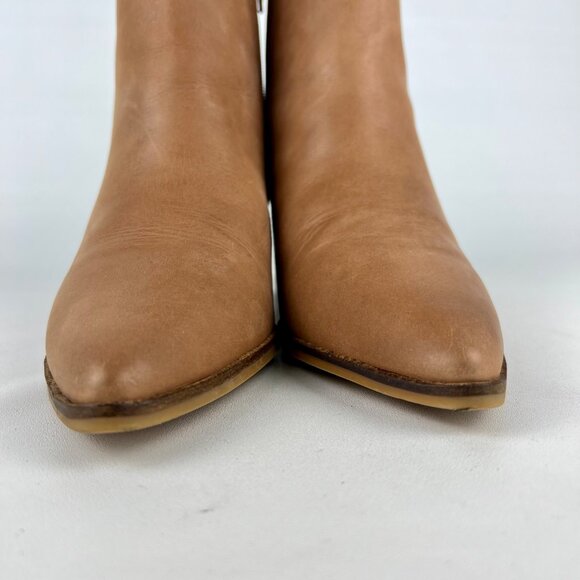 Lucky Brand Womens Cosmio Western Booties Brown Leather Block Heel size 9.5M - Picture 5 of 16